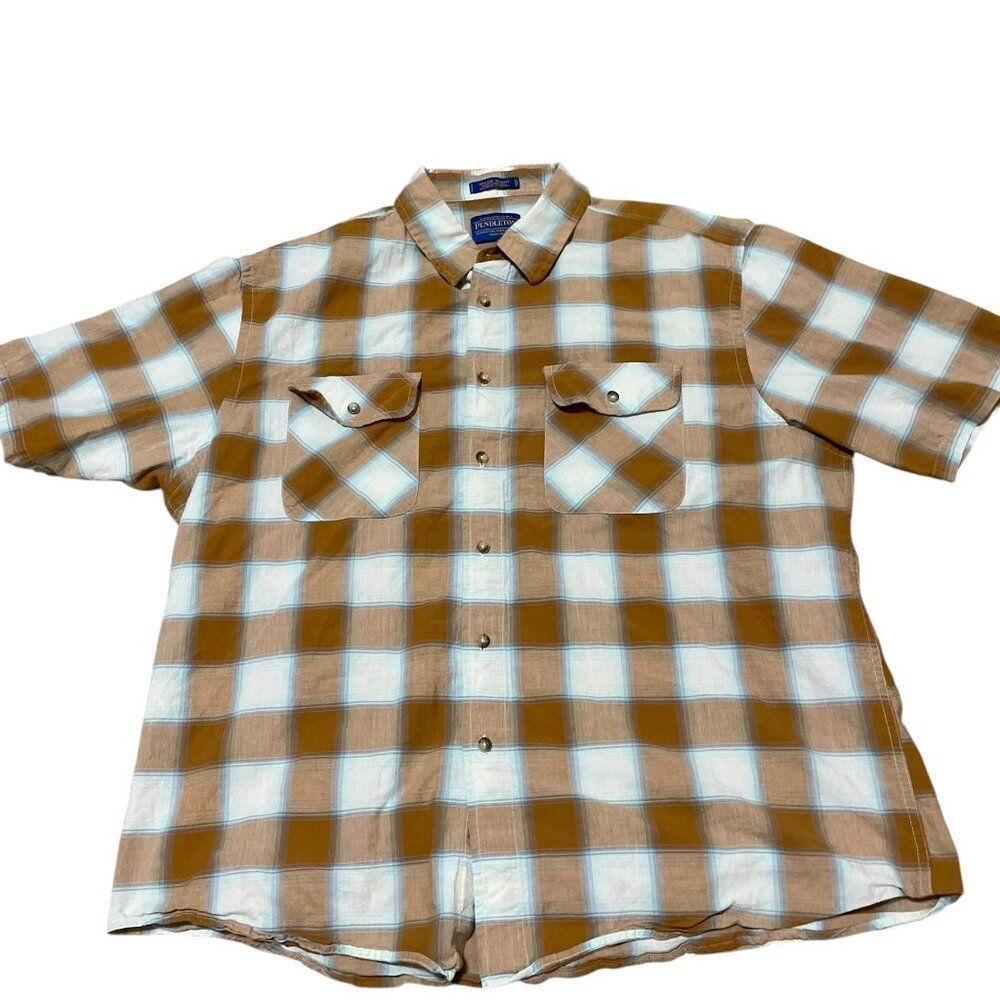 Pendleton The Hiker Shirt Plaid Lightweight Button Shirt Men's Sz XL